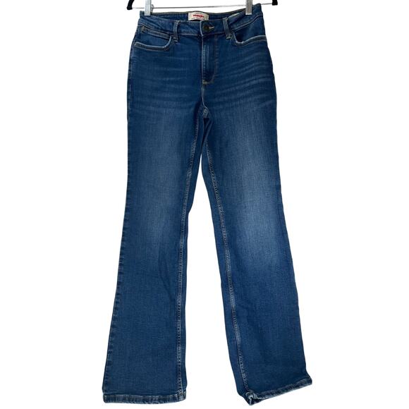 Wrangler Dark Wash High Rise Bold Boot Cut Jeans Reg Size 4 x 32 - Picture 1 of 5